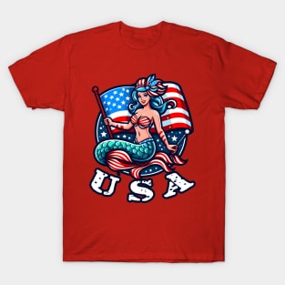 USA Mermaid T-Shirt